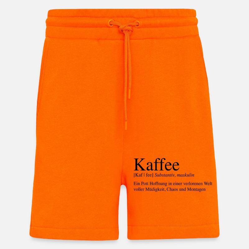 Kaffee - Ein Pott Hoffnung ... - Shorts - made by SPREAD - SUNSET ORANGE