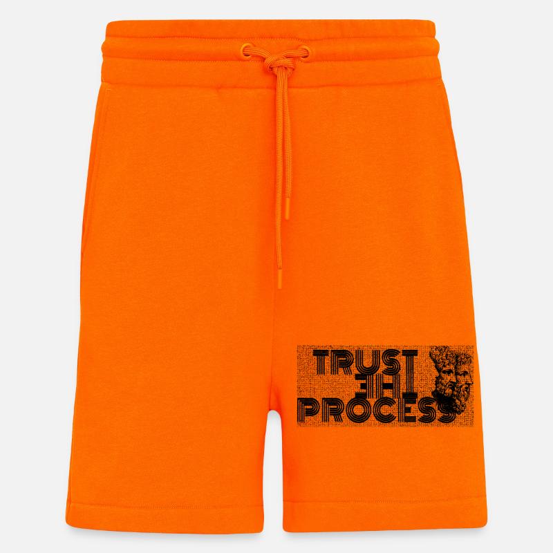 VERTRAUEN SIE DEM PROZESS - Shorts - made by SPREAD - SUNSET ORANGE