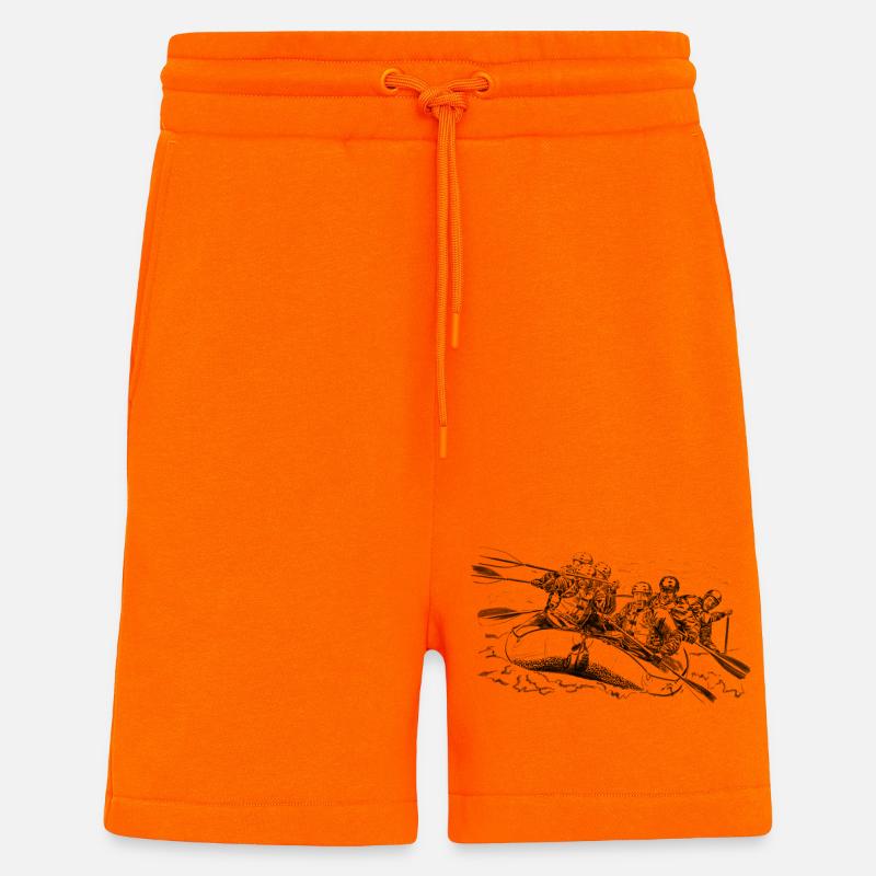 rafting - Short bio décontracté fabriqué en UE - SUNSET ORANGE