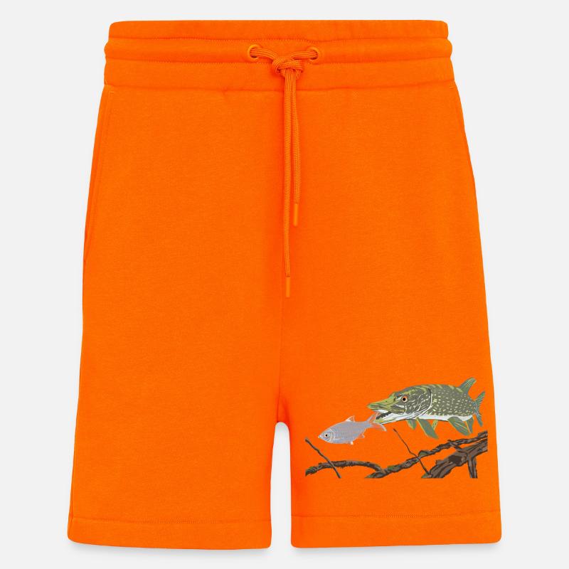 Ein Hecht jagt eine Rotfeder  - Shorts - made by SPREAD - SUNSET ORANGE