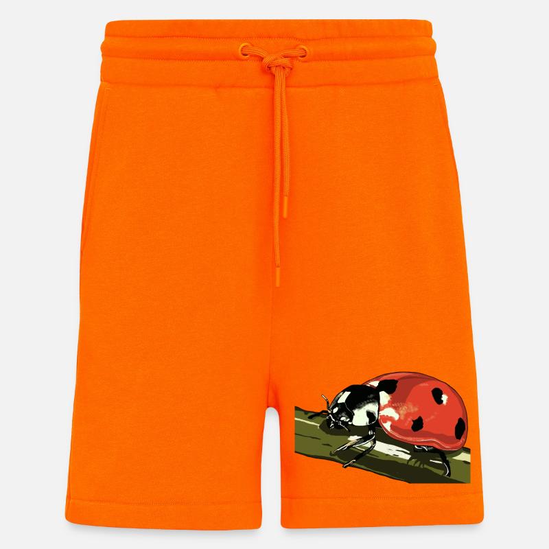 Marienkaefer auf Pflanzenstengel - Shorts - made by SPREAD - SUNSET ORANGE