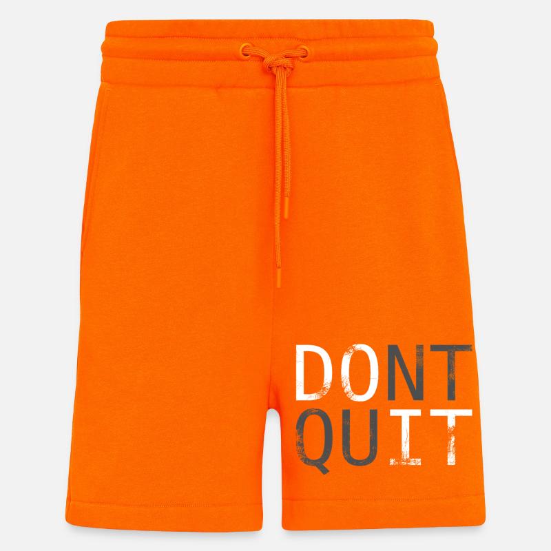 N’arrêtez pas de parler de motivation - Short bio décontracté fabriqué en UE - SUNSET ORANGE