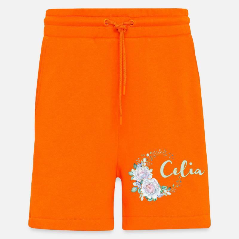 Pour Celia - Short bio décontracté fabriqué en UE - SUNSET ORANGE