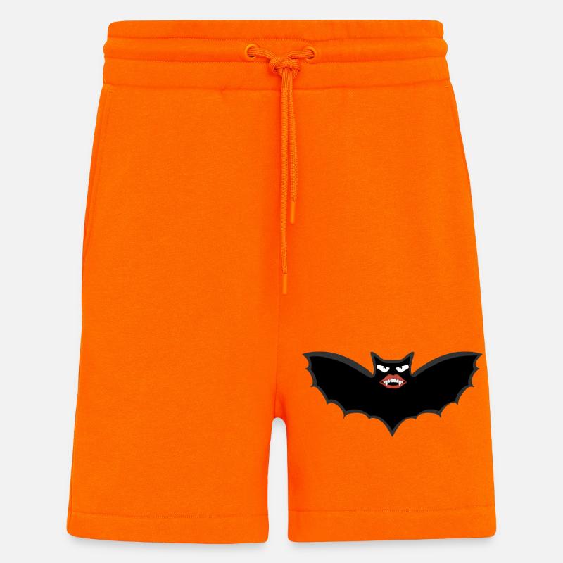 Gothic Vampire bat with huge lips - Shorts - made by SPREAD - SUNSET ORANGE