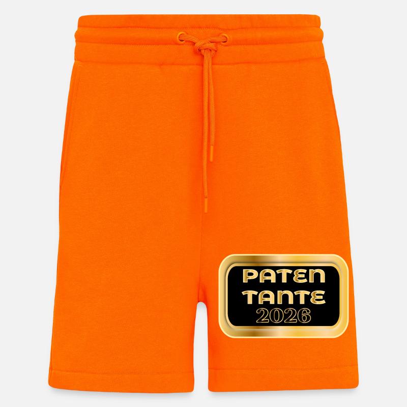 DIEU MÈRE 2026 FOI CHRÉTIENNE - Short bio décontracté fabriqué en UE - SUNSET ORANGE