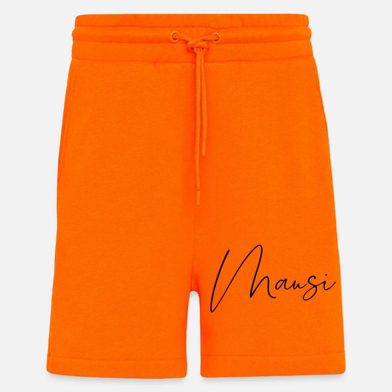 Mausi / Conception de l’écriture manuscrite - Short bio décontracté fabriqué en UE - SUNSET ORANGE