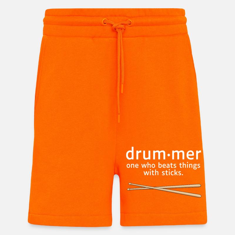 Drummer Definition Funny Drummer Saying - Shorts - made by SPREAD - SUNSET ORANGE