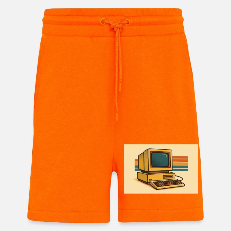 Retro Computer 80s - Shorts - made by SPREAD - SUNSET ORANGE