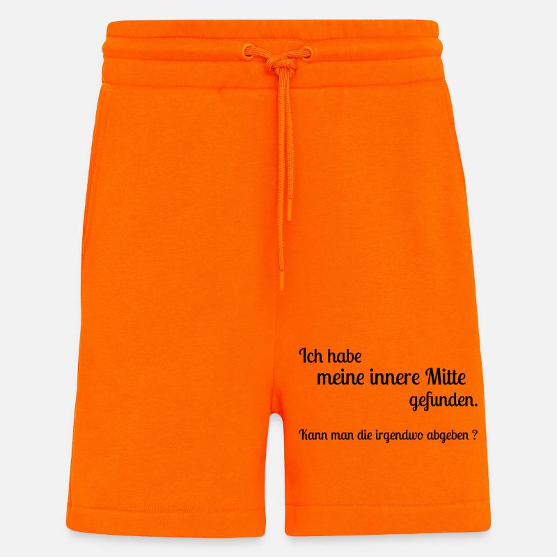 Centre interne trouvé - Short bio décontracté fabriqué en UE - SUNSET ORANGE