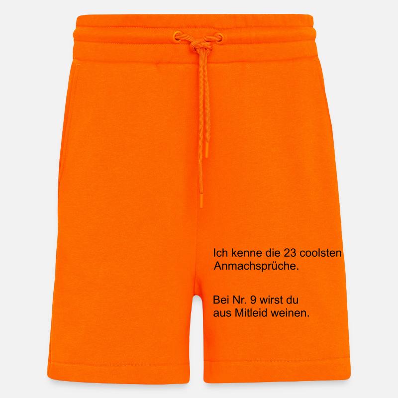Les phrases d'accroche les plus cool - Short bio décontracté fabriqué en UE - SUNSET ORANGE