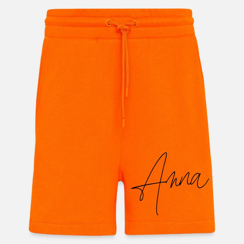 Anna / Conception de l’écriture manuscrite - Short bio décontracté fabriqué en UE - SUNSET ORANGE