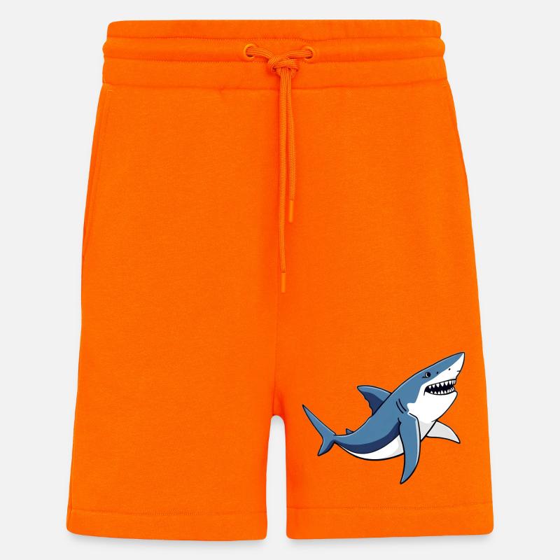 Requin - Short bio décontracté fabriqué en UE - SUNSET ORANGE