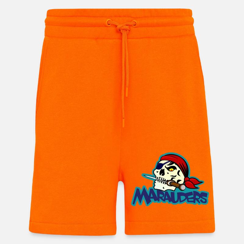 Piratenschädel-Marodeure - Shorts - made by SPREAD - SUNSET ORANGE