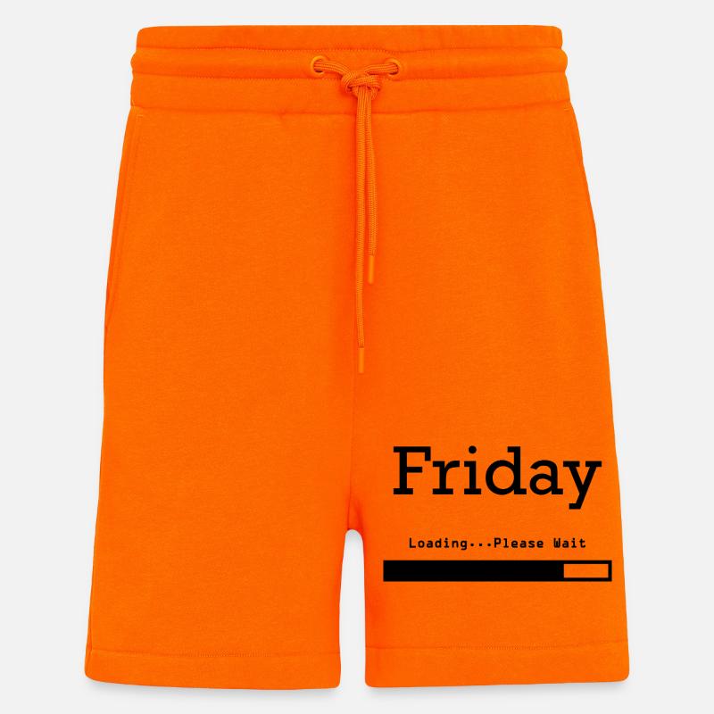 Friday Loading: Finally Friday & Weekend - Shorts - made by SPREAD - SUNSET ORANGE