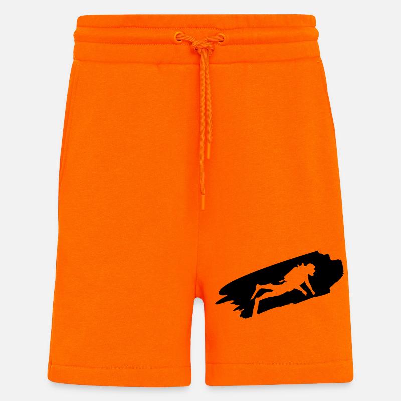 Plongeur - Plongée - Cadeaux de plongée - Short bio décontracté fabriqué en UE - SUNSET ORANGE