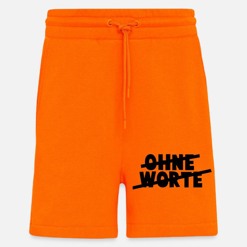 Sans paroles - Short bio décontracté fabriqué en UE - SUNSET ORANGE