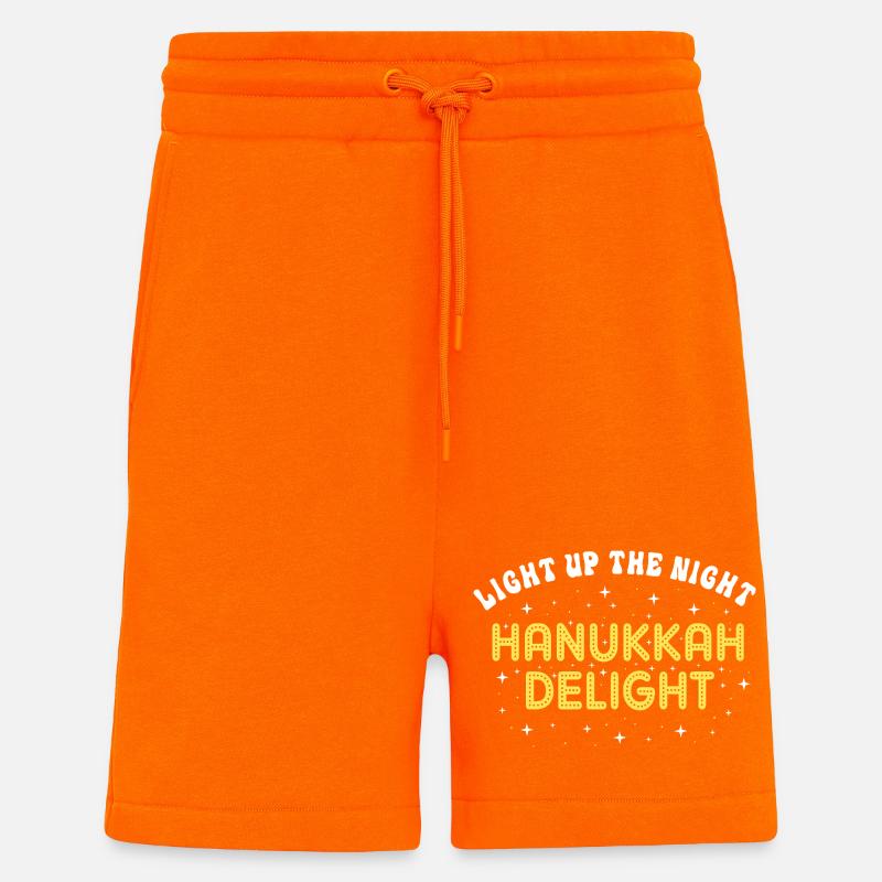 Hanoukka Hanoukka Hanoucca - Short bio décontracté fabriqué en UE - SUNSET ORANGE