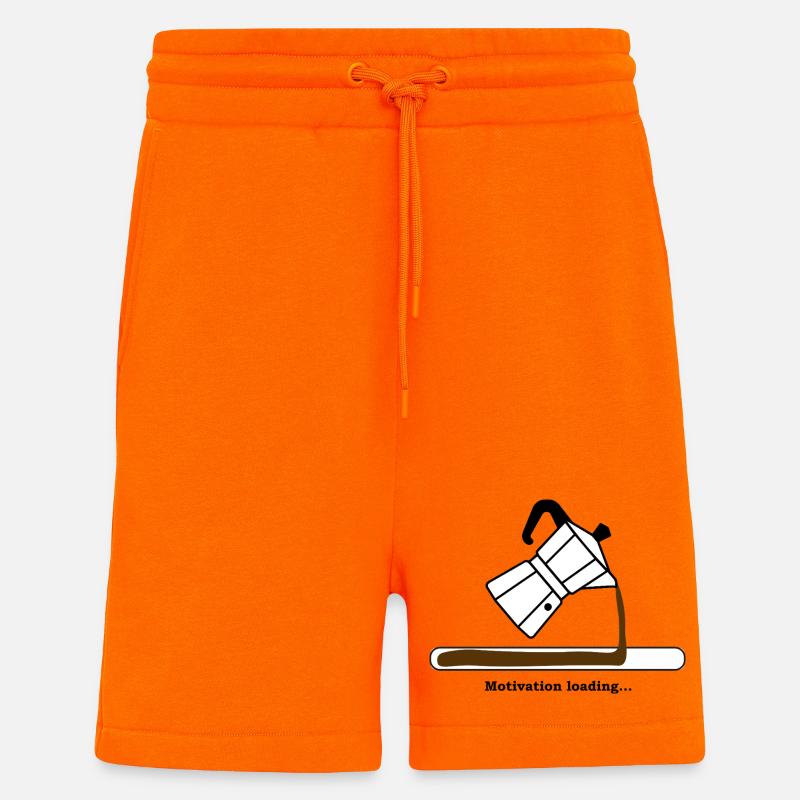 Motivation Loading mit Kaffee - Shorts - made by SPREAD - SUNSET ORANGE