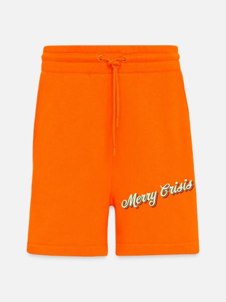 Conception de Noël Merry Crisis - Short bio décontracté fabriqué en UE - SUNSET ORANGE