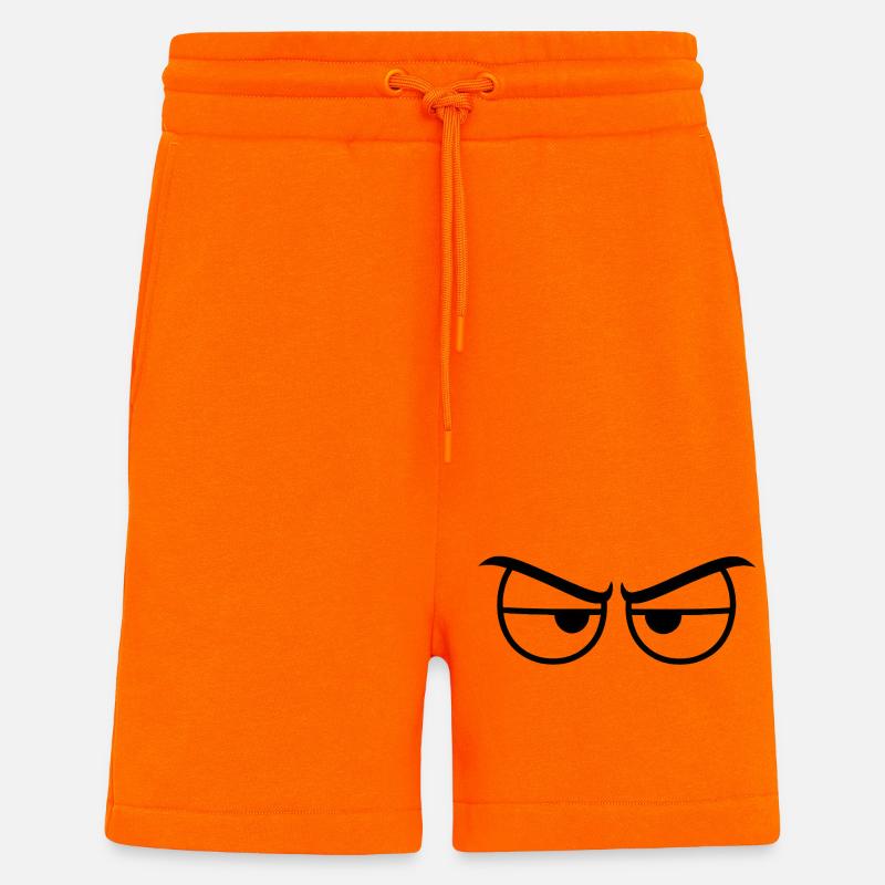 Angry Eyes Expression - Shorts - made by SPREAD - SUNSET ORANGE