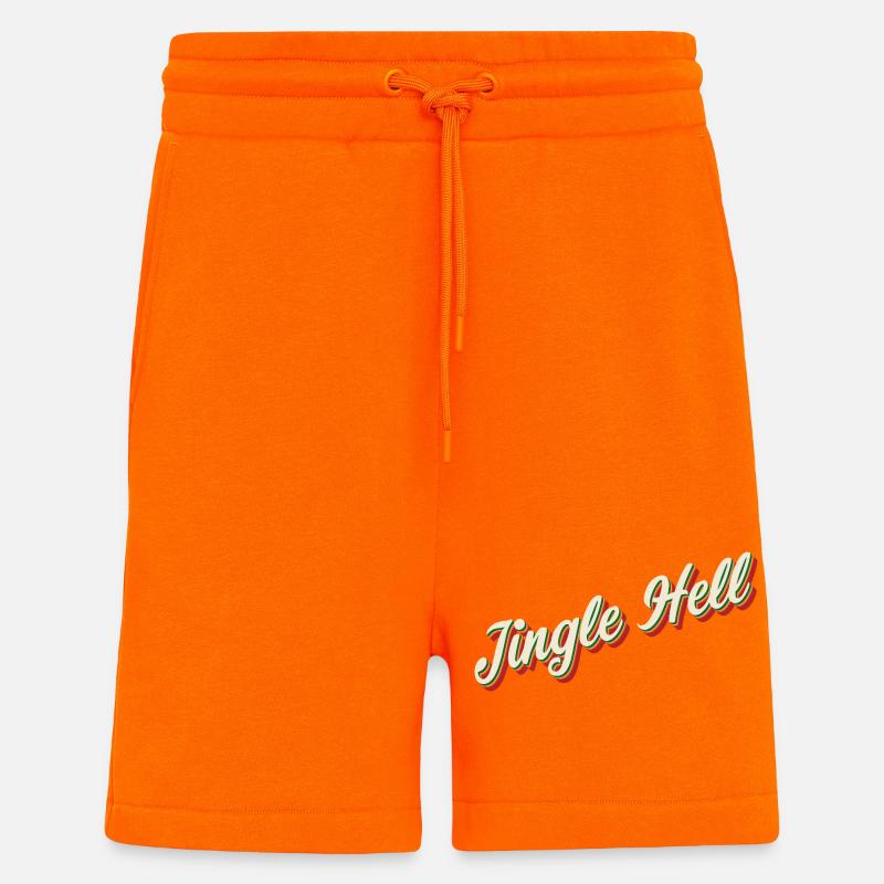 Jingle Hell Christmas Design - Shorts - made by SPREAD - SUNSET ORANGE