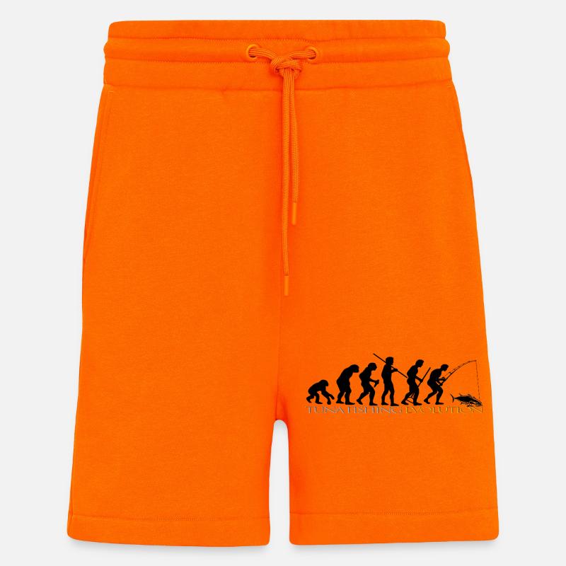ÉVOLUTION DE LA PÊCHE - Short bio décontracté fabriqué en UE - SUNSET ORANGE