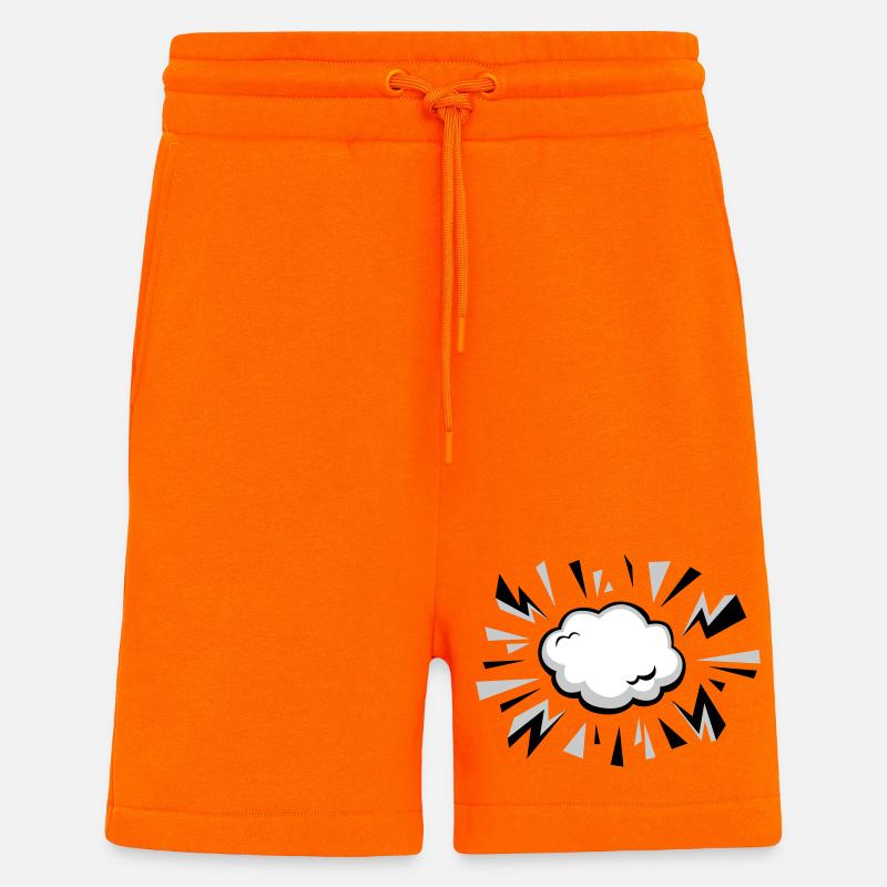 Comic Cloud with Lightning - Shorts - made by SPREAD - SUNSET ORANGE