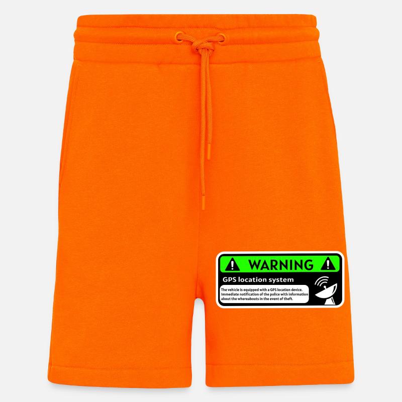 Gps Tracker - Short bio décontracté fabriqué en UE - SUNSET ORANGE