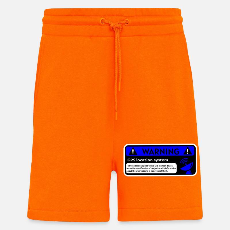 Alerte GPS et localisation véhicule - Short bio décontracté fabriqué en UE - SUNSET ORANGE