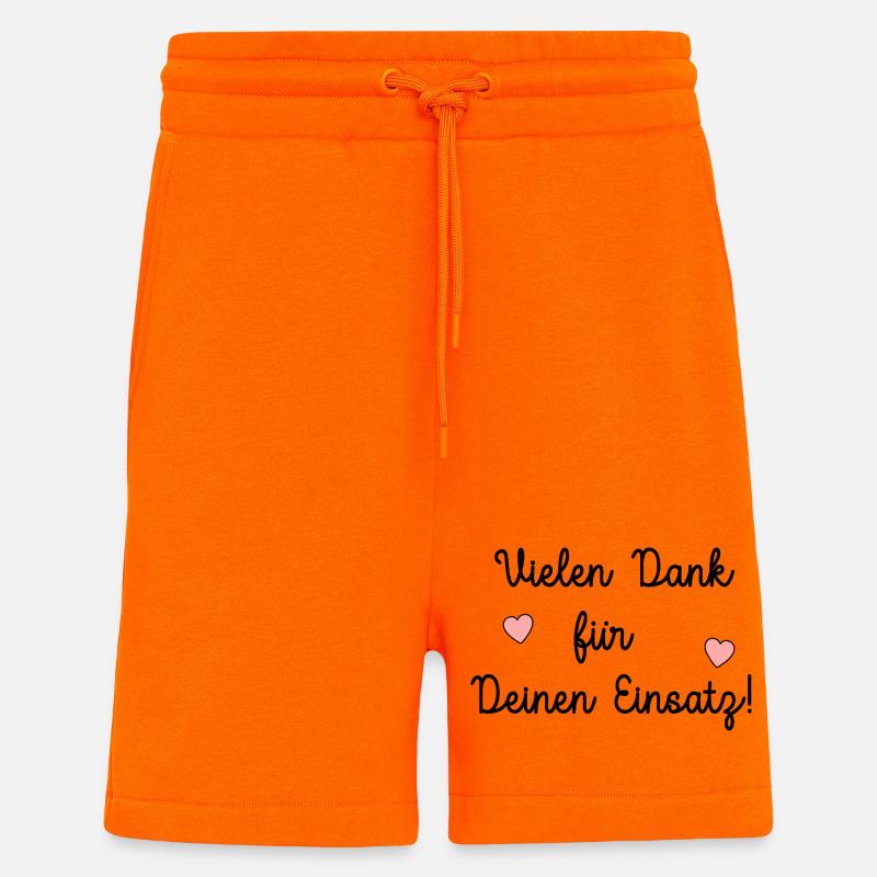 Vielen Dank Einsatz Unterstützung - Shorts - made by SPREAD - SUNSET ORANGE
