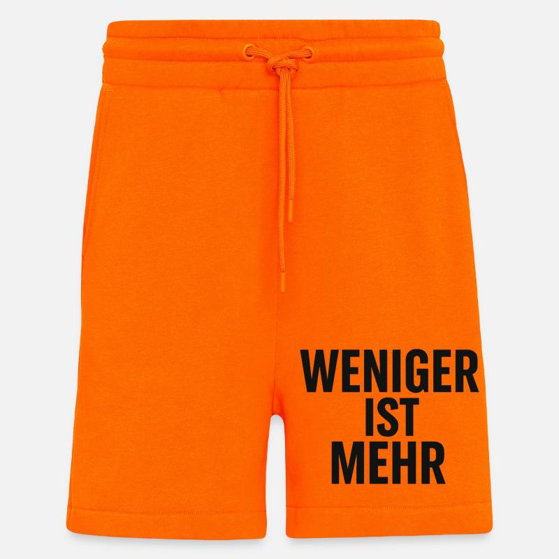 Moins, c’est plus - Short bio décontracté fabriqué en UE - SUNSET ORANGE