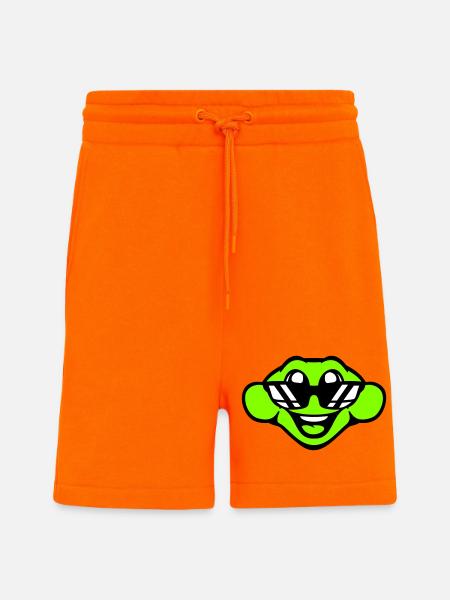 frog toad cool sunglasses laughing happy cute - Shorts - made by SPREAD - SUNSET ORANGE