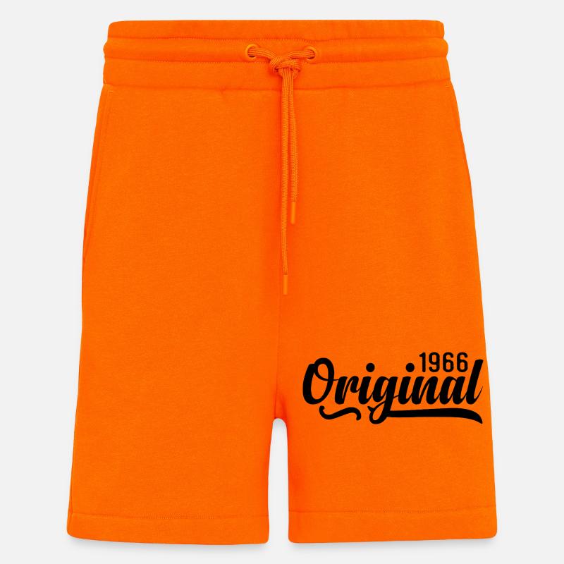 1966 Anniversaire 59 ans, rétro 1966 - Short bio décontracté fabriqué en UE - SUNSET ORANGE