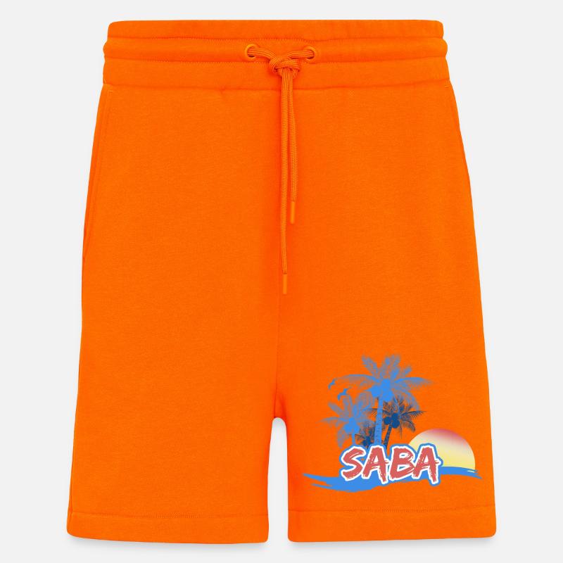 Saba as a beach - Shorts - made by SPREAD - SUNSET ORANGE