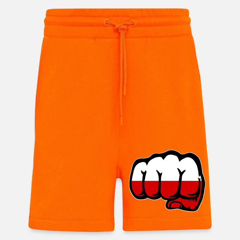 Polen Faust Flagge - Shorts - made by SPREAD - SUNSET ORANGE