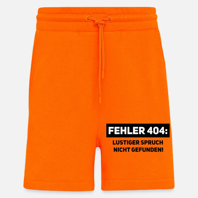 Mistake 404 – Funny Computer Scientist Saying - Shorts - made by SPREAD - SUNSET ORANGE