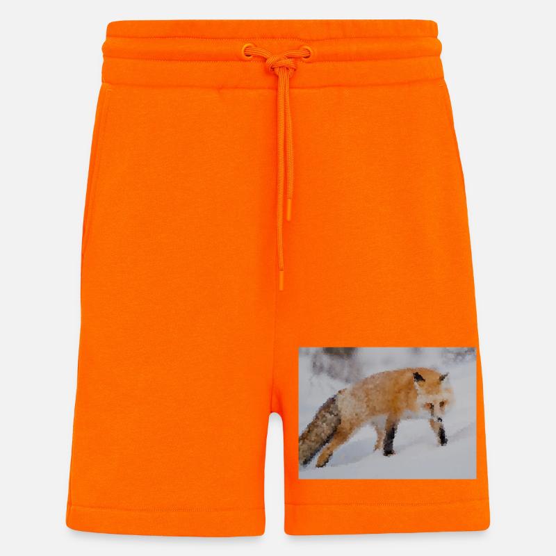 Fuchs im Schnee Aquarell - Shorts - made by SPREAD - SUNSET ORANGE