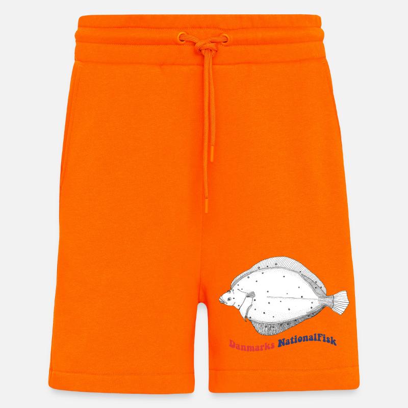 L’épagnette nationale de betteraves du Danemark - Short bio décontracté fabriqué en UE - SUNSET ORANGE