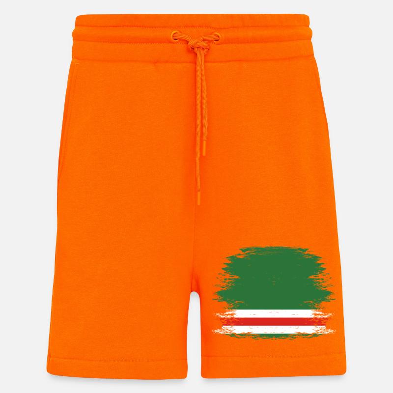 Tschetschenien Flagge used - Shorts - made by SPREAD - SUNSET ORANGE