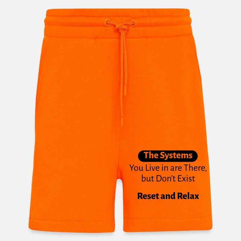 The_Systems - Short bio décontracté fabriqué en UE - SUNSET ORANGE