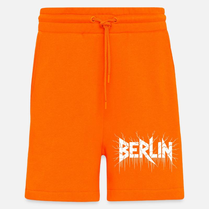 Berlin Blitzwurzeln Grafik - Shorts - made by SPREAD - SUNSET ORANGE