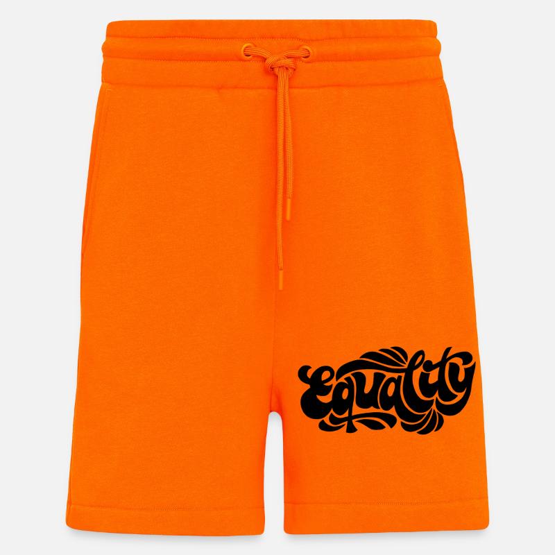 Egalité – Conception d’une déclaration féministe - Short bio décontracté fabriqué en UE - SUNSET ORANGE