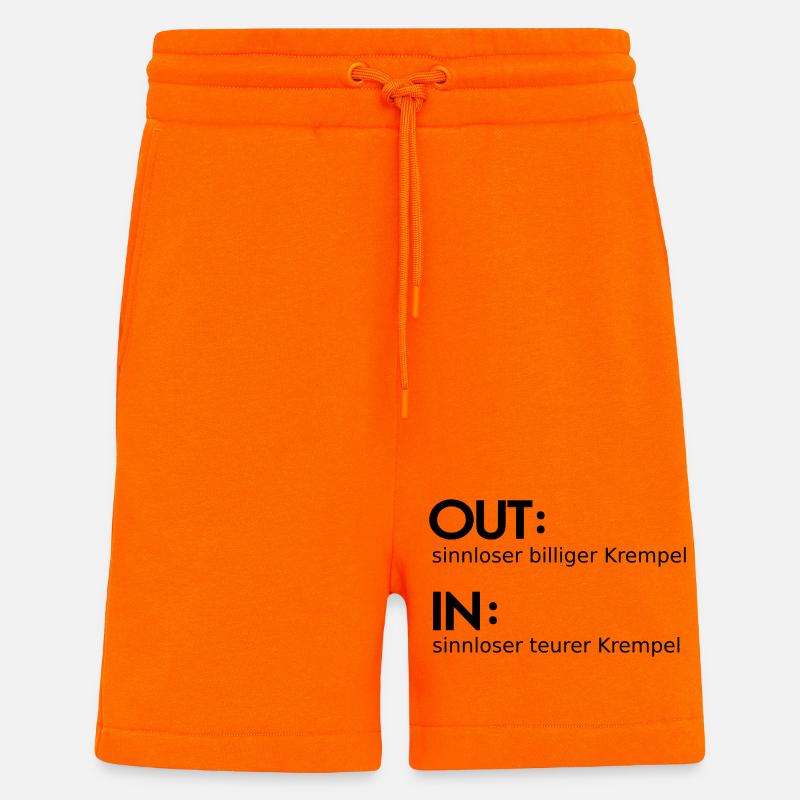 Entrée - Sortie - Short bio décontracté fabriqué en UE - SUNSET ORANGE