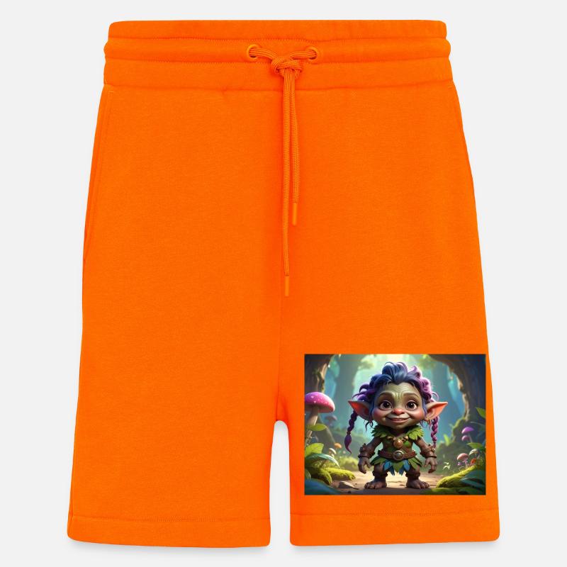Waldgnom mit bunter Mähne - Shorts - made by SPREAD - SUNSET ORANGE