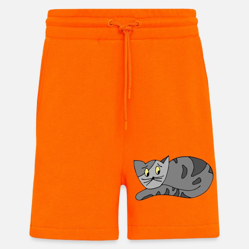 chat - Short bio décontracté fabriqué en UE - SUNSET ORANGE