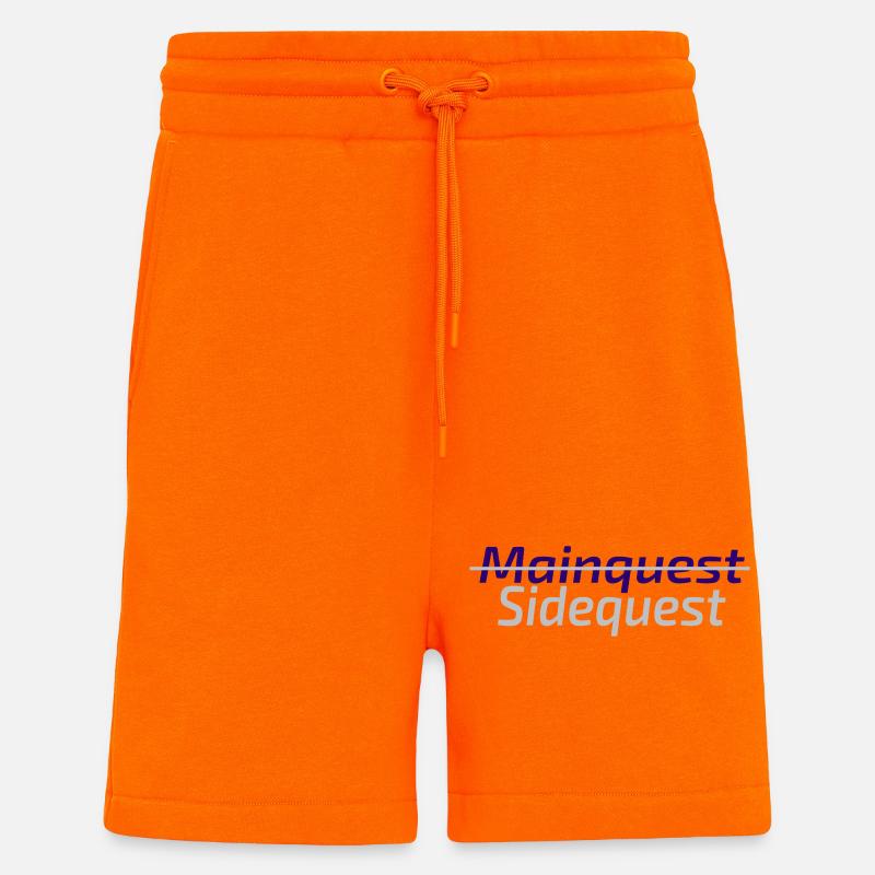 Mode Sidequest activé - Short bio décontracté fabriqué en UE - SUNSET ORANGE