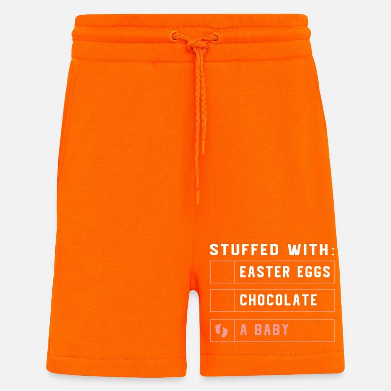 Gender Reveal Ostern Werdende Mutter - Shorts - made by SPREAD - SUNSET ORANGE