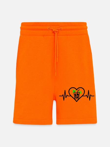 Mojito Herz Aperitif Cocktail - Shorts - made by SPREAD - SUNSET ORANGE