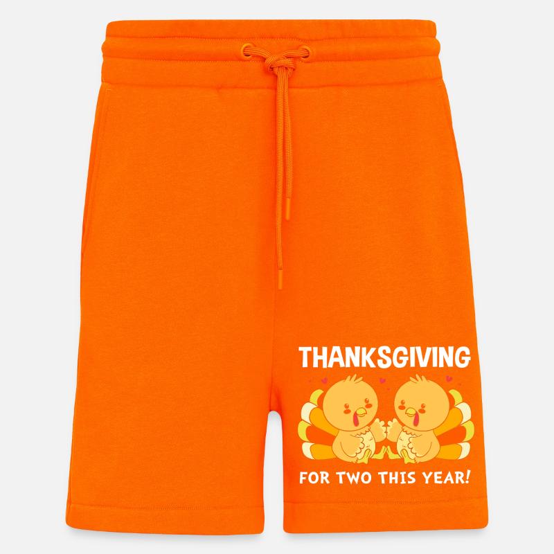 Thanksgiving Gender Reveal Werdende Mutter - Shorts - made by SPREAD - SUNSET ORANGE