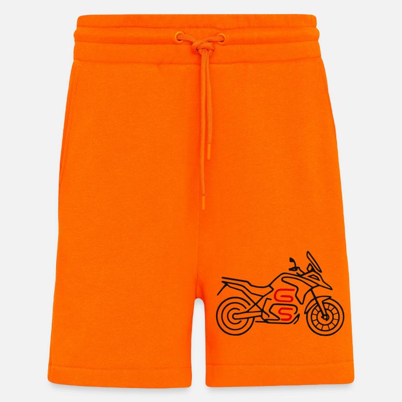 Motorrad GS schwarz rot - Shorts - made by SPREAD - SUNSET ORANGE